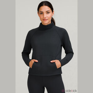 Lole Black Cropped Athletic Top Long Sleeve Performance Shirt Size S